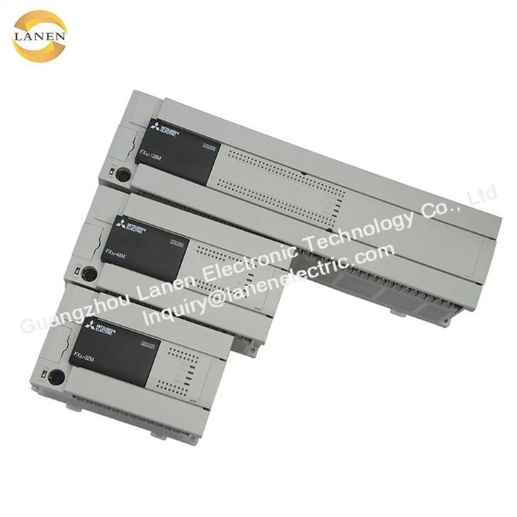 Uned Sylfaenol FX3U-64MR / ES-A FX3U Rheolwr Mitsubishi PLC gyda 32 Mewnbwn a 32 Allbwn Rasio